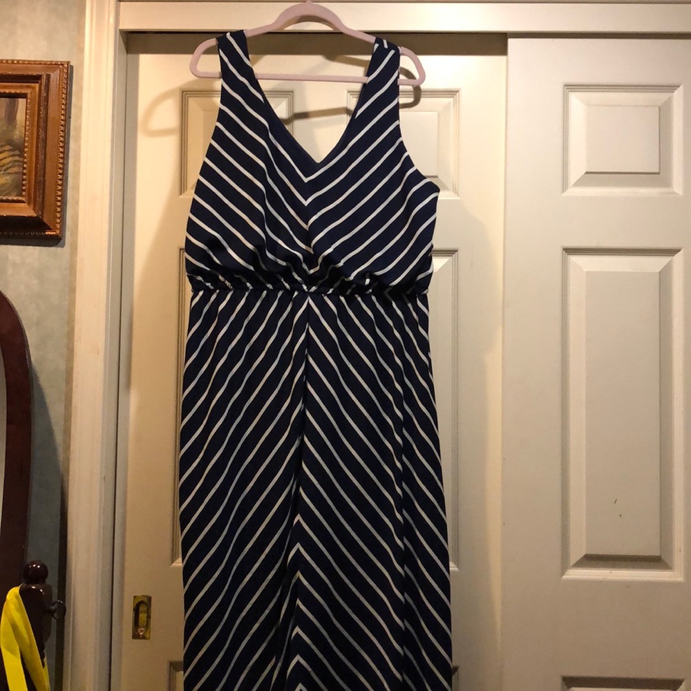 Striped dress with high low bottom. Size 2x